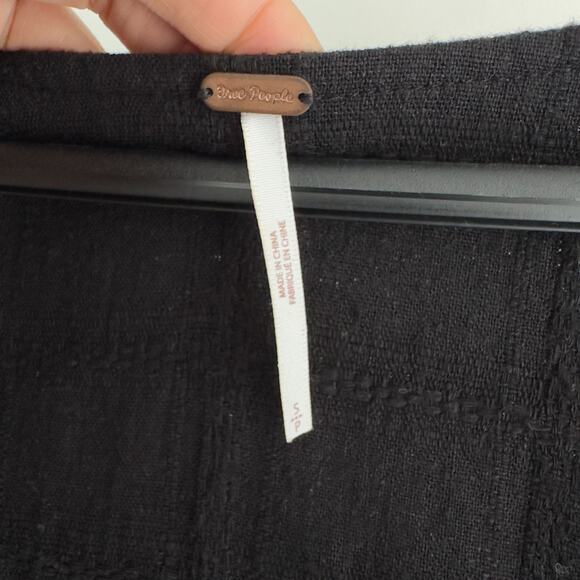 Free People Jumpsuit Small Linen Blend Wide Leg True Lovin One Piece V Neck Boho - Picture 8 of 11